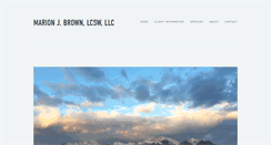 Desktop Screenshot of marionjbrownlcsw.com